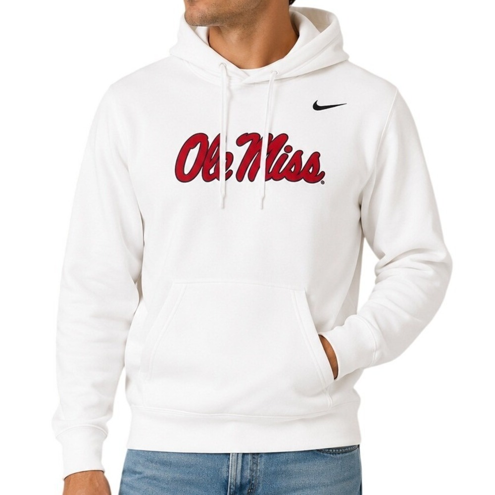 Nike White Ole Miss Rebels Hoodie Men's Large